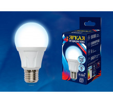 Лампа светодиодная (UL-00005035) Uniel E27 16W 6500K матовая LED-A60 16W/6500K/E27/FR PLP01WH