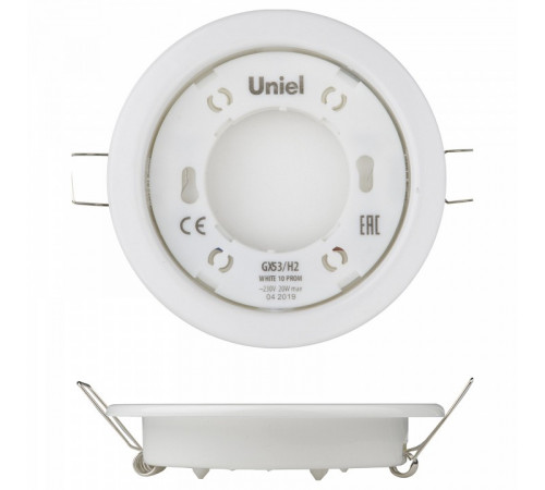 Встраиваемый светильник (UL-00005051) Uniel GX53/H2 White 10 Prom Встраиваемый светильник (UL-00005051) Uniel GX53/H2 White 10 Prom