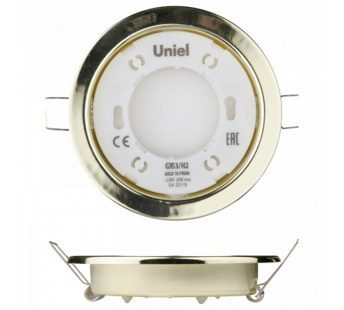 Встраиваемый светильник (UL-00005053) Uniel GX53/H2 Gold 10 Prom Встраиваемый светильник (UL-00005053) Uniel GX53/H2 Gold 10 Prom