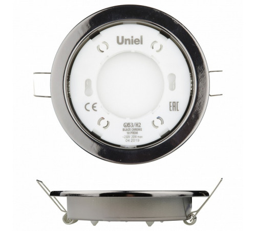 Встраиваемый светильник (UL-00005055) Uniel GX53/H2 Black Chrome 10 Prom Встраиваемый светильник (UL-00005055) Uniel GX53/H2 Black Chrome 10 Prom