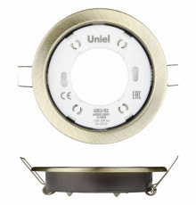 Встраиваемый светильник (UL-00005056) Uniel GX53/H2 Antique Brass 10 Prom