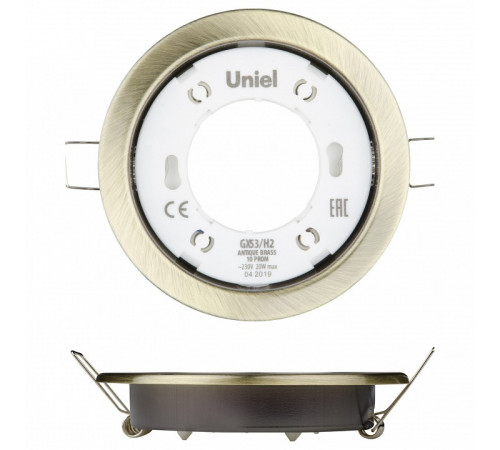 Встраиваемый светильник (UL-00005056) Uniel GX53/H2 Antique Brass 10 Prom
