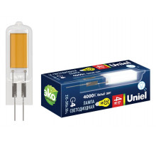 Лампа светодиодная Uniel (UL-00005066) G4 6W 4000K колба прозрачная LED-JC-220/6W/4000K/G4/CL GLZ08TR