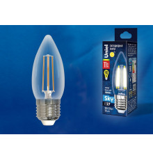 Лампа светодиодная филаментная (UL-00005166) Uniel E27 11W 3000K прозрачная LED-C35-11W/3000K/E27/CL PLS02WH