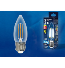 Лампа светодиодная филаментная (UL-00005167) Uniel E27 11W 4000K прозрачная LED-C35-11W/4000K/E27/CL PLS02WH