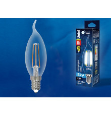 Лампа светодиодная филаментная (UL-00005171) Uniel E14 11W 4000K прозрачная LED-CW35-11W/4000K/E14/CL PLS02WH