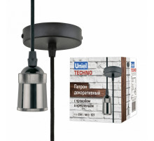 Патрон (UL-00005287) Uniel Techno DLC-T-S31/E27 TS/1M/BL Pearl Black