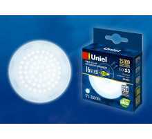 Лампа светодиодная (UL-00005315) Uniel GX53 16W 6500K матовая LED-GX53-16W/6500K/GX53/FR PLZ01WH