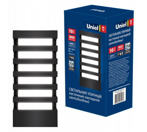 Уличный настенный светодиодный светильник (UL-00005415) Uniel ULU-S40A-10W/4000K IP65 Grey Уличный настенный светодиодный светильник (UL-00005415) Uniel ULU-S40A-10W/4000K IP65 Grey