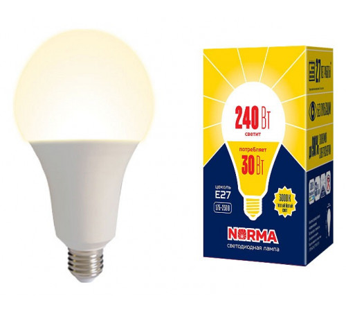 Лампа светодиодная Volpe E27 30W 3000K матовая LED-A95-30W/3000K/E27/FR/NR UL-00005604 Лампа светодиодная Volpe E27 30W 3000K матовая LED-A95-30W/3000K/E27/FR/NR UL-00005604