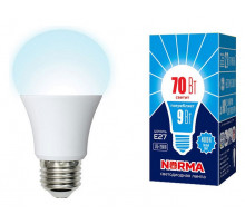 Лампа светодиодная Volpe Norma LED-A60-9W/4000K/E27/FR/NR картон UL-00005623