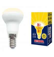 Лампа светодиодная Volpe Norma LED-R39-3W/3000K/E14/FR/NR картон UL-00005625