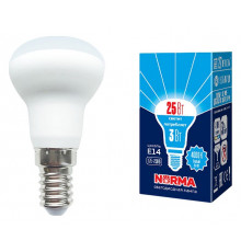 Лампа светодиодная Volpe Norma LED-R39-3W/4000K/E14/FR/NR картон UL-00005626