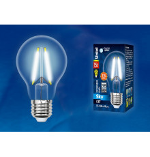 Лампа светодиодная филаментная (UL-00005850) Uniel E27 15W 4000K прозрачная LED-A60-15W/4000K/E27/CL PLS02WH