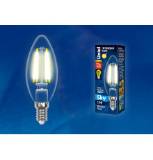 Лампа светодиодная филаментная (UL-00005899) Uniel E14 13W 3000K прозрачная LED-C35-13W/3000K/E14/CL PLS02WH