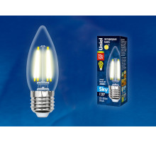 Лампа светодиодная филаментная (UL-00005901) Uniel E27 13W 3000K прозрачная LED-C35-13W/3000K/E27/CL PLS02WH