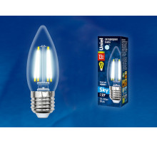 Лампа светодиодная филаментная (UL-00005902) Uniel E27 13W 4000K прозрачная LED-C35-13W/4000K/E27/CL PLS02WH