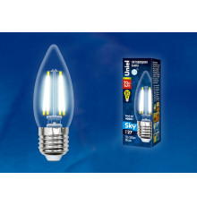 Лампа светодиодная филаментная (UL-00005902) Uniel E27 13W 4000K прозрачная LED-C35-13W/4000K/E27/CL PLS02WH