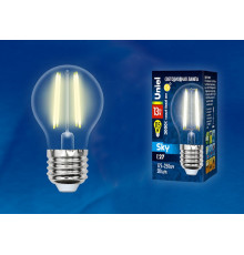 Лампа светодиодная филаментная (UL-00005907) Uniel E27 13W 3000K прозрачная LED-G45-13W/3000K/E27/CL PLS02WH