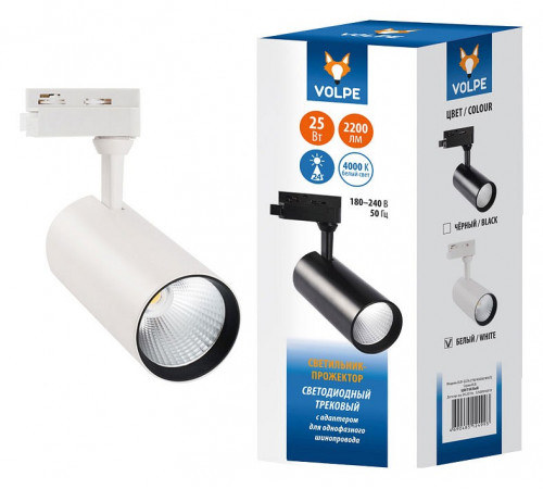 Трековый светодиодный светильник Volpe ULB-Q276 25W/4000К White UL-00005937 Трековый светодиодный светильник Volpe ULB-Q276 25W/4000К White UL-00005937