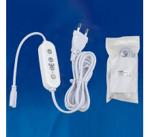 Таймер с вилкой и разъемом для фито светильника (UL-00006492) Uniel UST-E32 WHITE 2M