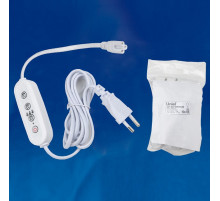 Таймер с вилкой и разъемом для фито светильника (UL-00006493) Uniel UST-E33 WHITE 2M