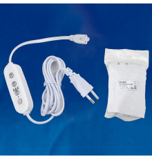 Таймер с вилкой и разъемом для фито светильника (UL-00006493) Uniel UST-E33 WHITE 2M