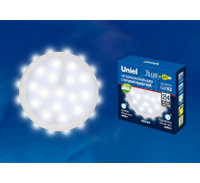 Лампа светодиодная (UL-00006498) Uniel GX53 7W 4000K призма LED-GX53-7W/4000K+4000K/GX53/PR PLB02WH