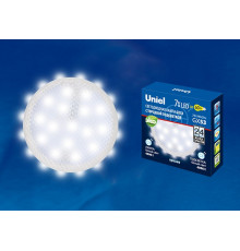 Лампа светодиодная (UL-00006498) Uniel GX53 7W 4000K призма LED-GX53-7W/4000K+4000K/GX53/PR PLB02WH