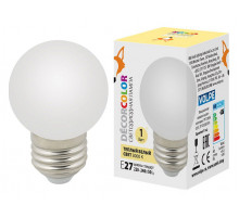 Лампа светодиодная Volpe Decor color LED-G45-1W/3000K/E27/FR/С UL-00006560