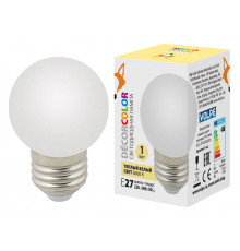 Лампа светодиодная Volpe Decor color LED-G45-1W/3000K/E27/FR/С UL-00006560