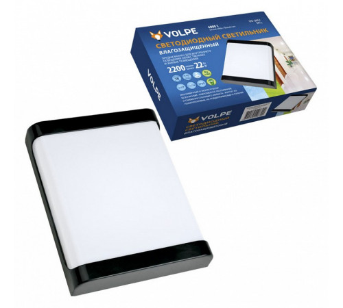 Потолочный светодиодный светильник Volpe ULW-Q280 22W/4000K/S02 IP65 Black UL-00006711