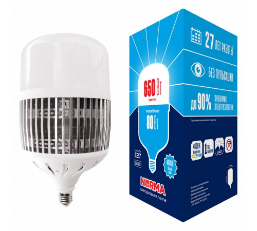 Лампа LED сверхмощная Volpe E27 80W 4000K матовая LED-M80-80W/4000K/E27/FR/NR UL-00006795 Лампа LED сверхмощная Volpe E27 80W 4000K матовая LED-M80-80W/4000K/E27/FR/NR UL-00006795