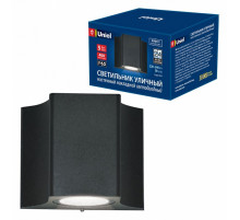 Уличный настенный светодиодный светильник (UL-00006799) Uniel ULU-S24A-5W/4000K IP65 Black