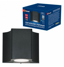 Уличный настенный светодиодный светильник (UL-00006799) Uniel ULU-S24A-5W/4000K IP65 Black