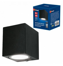 Уличный настенный светодиодный светильник (UL-00006806) Uniel ULU-S05A-5W/4000K IP54 Black