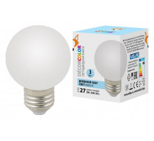 Лампа светодиодная Volpe Decor color LED-G60-3W/6000K/E27/FR/С UL-00006956