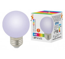 Лампа светодиодная Volpe Decor color LED-G60-3W/RGB/E27/FR/С UL-00006960