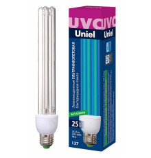 Лампа ультрафиолетовая бактерицидная (UL-00007271) Uniel E27 25W прозрачная ESL-PLD-25/UVCB/E27/CL