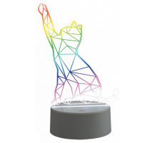 Фигурка светодиодная «Кошка» Uniel (UL-00007419) ULI-M501 RGB/3AAA Catty/White