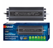 Блок питания Uniel 12V 60W IP67 5A UET-VAF-060A67 12V IP67 UL-00007575