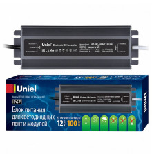 Блок питания Uniel 12V 100W IP67 8,3A UET-VAF-100A67 12V IP67 UL-00007576