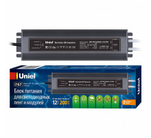 Блок питания Uniel 12V 200W IP67 16,7A UET-VAF-200A67 12V IP67 UL-00007579
