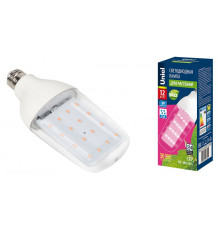Лампа светодиодная для растений (UL-00007647) Uniel E27 12W груша прозрачная LED-B82-12W/SPBR/E27/CL PLP33WH