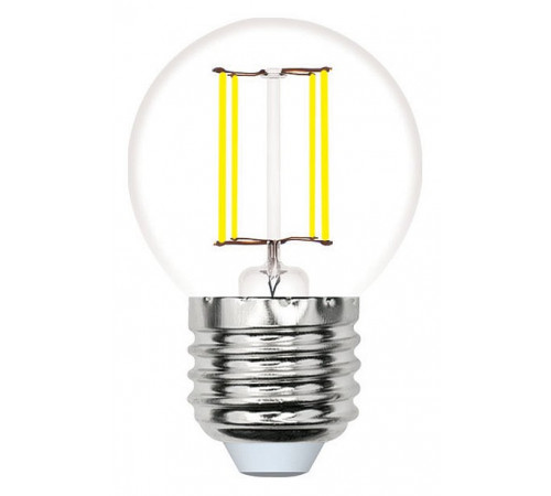 Лампа светодиодная филаментная Volpe E27 6W 3000K шар прозрачный LED-G45-6W/3000K/E27/CL/SLF UL-00008308 Лампа светодиодная филаментная Volpe E27 6W 3000K шар прозрачный LED-G45-6W/3000K/E27/CL/SLF UL-00008308