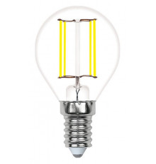 Лампа светодиодная филаментная Volpe E14 7W 3000K шар прозрачный LED-G45-7W/3000K/E14/CL/SLF UL-00008318
