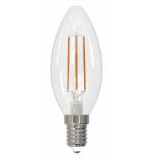 Лампа светодиодная филаментная Volpe E14 5W 3000K прозрачная LED-C35-5W/3000K/E14/CL/SLF UL-00008324