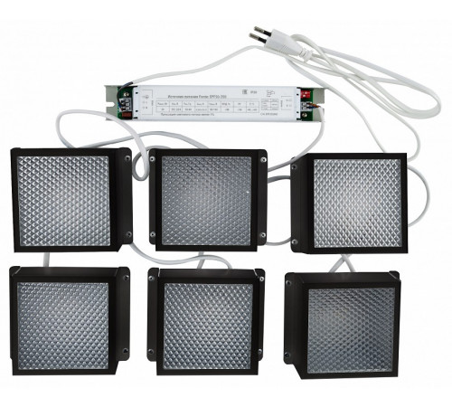 Встраиваемый светильник (комплект из 6 шт) Uniel ULP-1010 42W/4000К IP40 GRILYATO BLACK KIT06 UL-00008958
