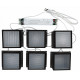 Встраиваемый светильник (комплект из 6 шт) Uniel ULP-1010 42W/4000К IP40 GRILYATO BLACK KIT06 UL-00008958