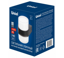 Уличный настенный светильник Uniel ULU-P22B-2x5W/4000K IP65 BLACK UL-00010516